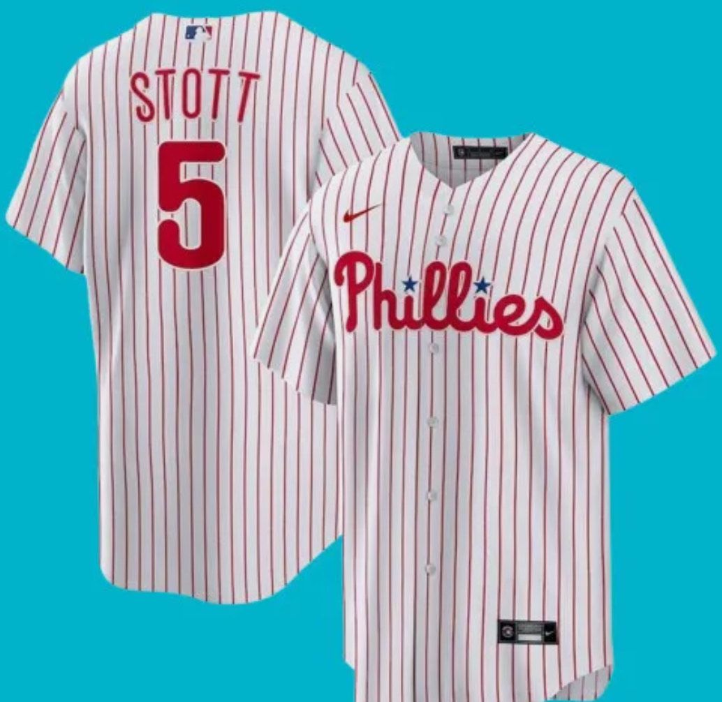 2024 MLB Men Philadelphia Phillies 5 Stott Nike White Home Limited Player Jersey